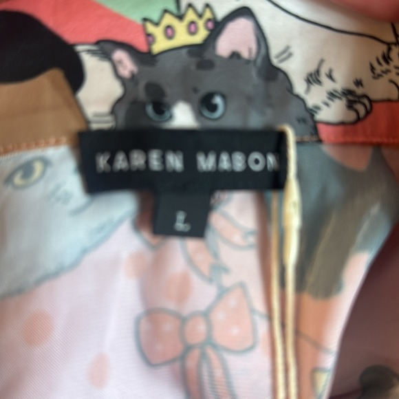 NWT • Karen Mabon • Fancy Dress Cats Pajama Top • Size L • - Picture 9 of 12